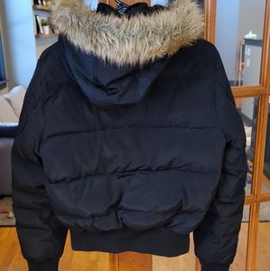 SOLD Nautica Crop Puffer Coat Black Medium
